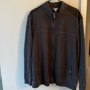 Calvin Klein XXL Gray Full Zip Sweater